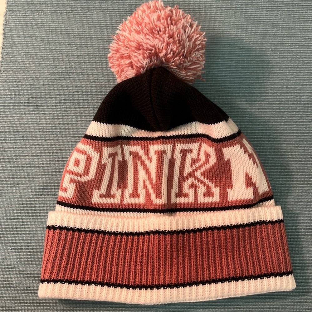 NWTs PINK NATION Victoria Secret Pom Pom Beanie